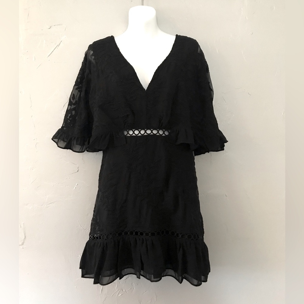 Anthropologie Maeve Casper Leafy Embroidered Dress